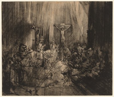 Cristo crocifisso tra i due ladroni: Le tre croci da Rembrandt van Rijn