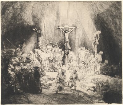 Cristo crocifisso tra i due ladroni (Le tre croci) da Rembrandt van Rijn