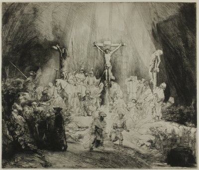 Cristo Crocifisso tra i Due Ladroni: "Le Tre Croci" da Rembrandt van Rijn
