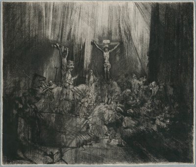 Cristo crocifisso tra i due ladroni: "Le tre croci" da Rembrandt van Rijn