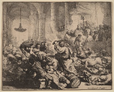 Cristo che scaccia i cambiavalute dal Tempio da Rembrandt van Rijn