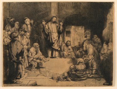 Cristo predicante ("La Petite Tomb") da Rembrandt van Rijn