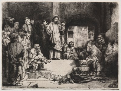 Cristo predicante La Petite Tombe, c. 1657 da Rembrandt van Rijn