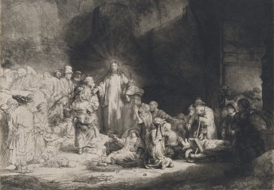 Cristo che predica La stampa dei cento fiorini, c. 1643-1649 da Rembrandt van Rijn