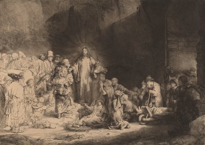 Cristo che predica, La stampa dei cento fiorini da Rembrandt van Rijn