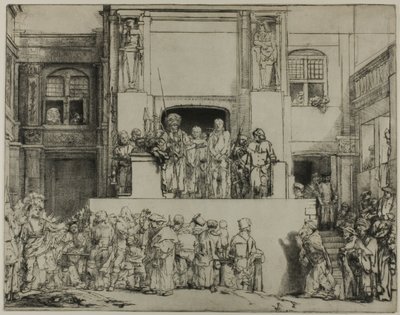 Cristo presentato al popolo: Piastra oblungo da Rembrandt van Rijn