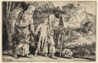 Cristo che ritorna dal tempio con i suoi genitori da Rembrandt van Rijn