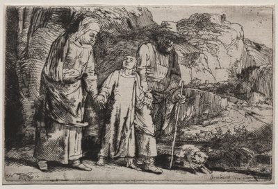 Cristo che ritorna dal tempio con i suoi genitori da Rembrandt van Rijn