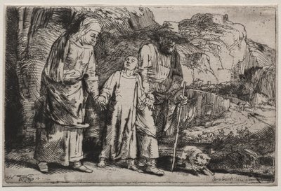 Cristo che ritorna dal tempio con i suoi genitori, 1654 da Rembrandt van Rijn