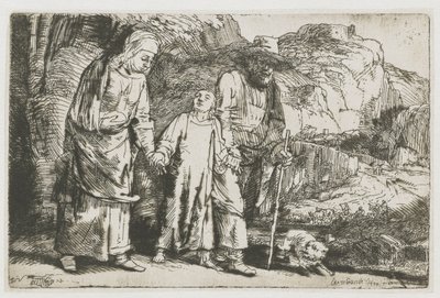 Cristo che ritorna dal tempio con i suoi genitori da Rembrandt van Rijn