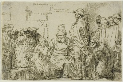 Cristo Seduto a Discutere con i Dottori da Rembrandt van Rijn