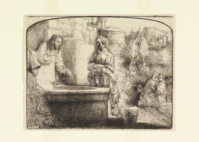 Cristo e la donna di Samaria da Rembrandt van Rijn