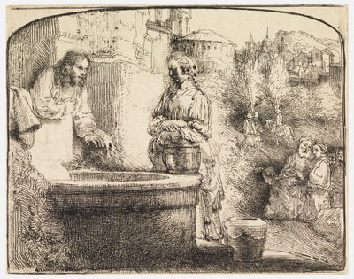 Cristo e la donna di Samaria da Rembrandt van Rijn