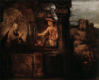 Cristo e la Samaritana, 1659 da Rembrandt van Rijn