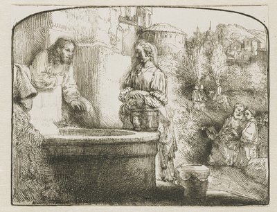 Cristo e la donna di Samaria da Rembrandt van Rijn