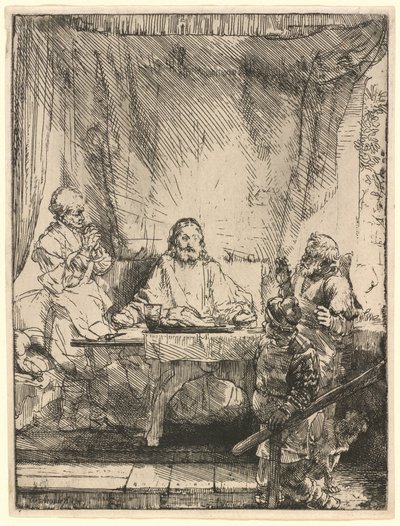 Cristo a Emmaus: la tavola più grande da Rembrandt van Rijn