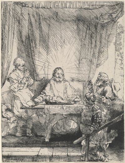 Cristo a Emmaus: la tavola più grande da Rembrandt van Rijn
