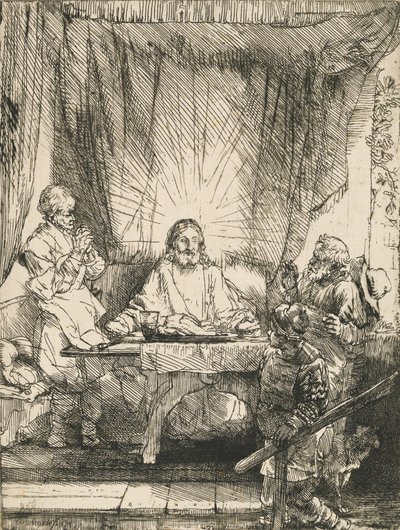 Cristo a Emmaus: la lastra più grande da Rembrandt van Rijn