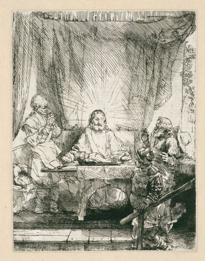 Cristo a Emmaus: la lastra più grande da Rembrandt van Rijn