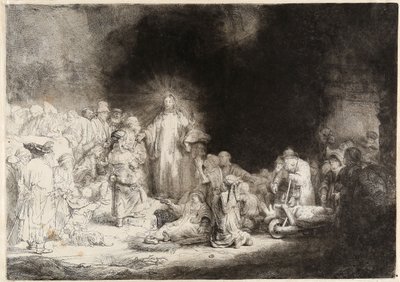 Cristo guarisce i malati La stampa dei cento fiorini da Rembrandt van Rijn