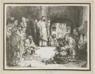 Cristo che predica (“La Petite Tombe”) da Rembrandt van Rijn