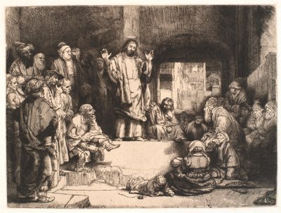 Cristo che predica ("La piccola tomba") da Rembrandt van Rijn