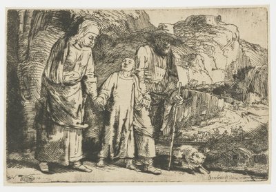 Cristo che ritorna dal tempio con i suoi genitori da Rembrandt van Rijn