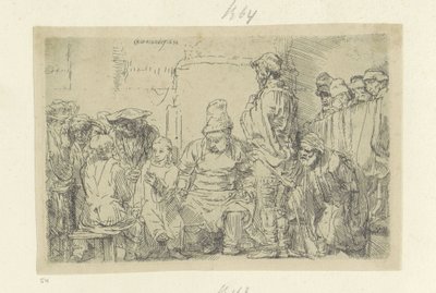 Cristo e gli scribi da Rembrandt van Rijn