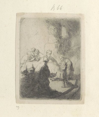 Cristo e i dottori della legge: piccola lastra da Rembrandt van Rijn