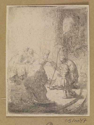 Cristo bambino e i dottori della legge. Piccola placca da Rembrandt van Rijn