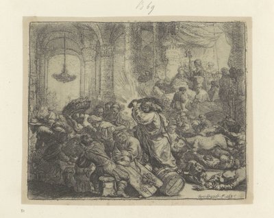 Cristo scaccia i cambiavalute dal Tempio da Rembrandt van Rijn