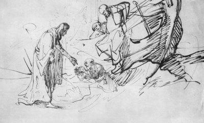 Cristo cammina sul mare da Rembrandt van Rijn