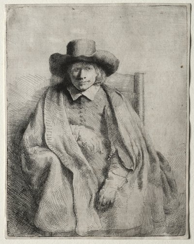 Clement de Jonghe, venditore di stampe, 1651 da Rembrandt van Rijn