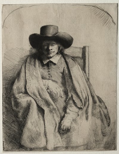 Clement de Jonghe, venditore di stampe, 1651 da Rembrandt van Rijn