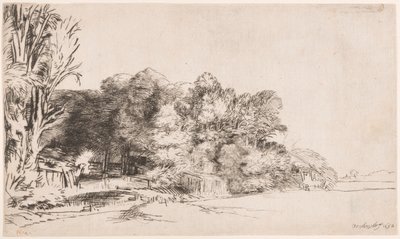 Gruppo di alberi con vista da Rembrandt van Rijn