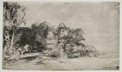 Gruppo di Alberi con una Vista da Rembrandt van Rijn