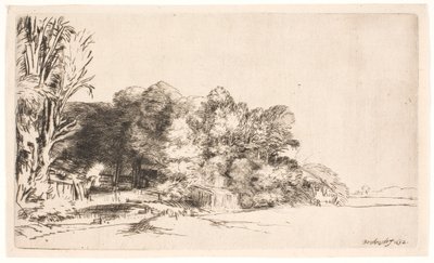 Gruppo di alberi con vista da Rembrandt van Rijn