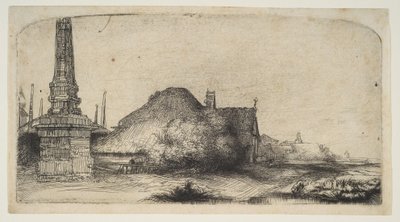 Cottage e Posto di Confine sulla Spaarndammerdijk da Rembrandt van Rijn