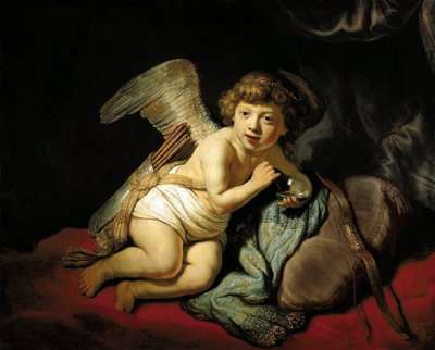 Cupido che soffia una bolla di sapone, 1634 da Rembrandt van Rijn