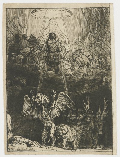 Visione di Daniele delle quattro bestie da Rembrandt van Rijn