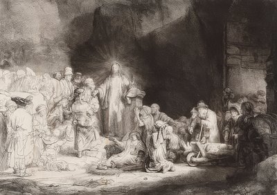 La stampa dei cento fiorini. 1649 da Rembrandt van Rijn