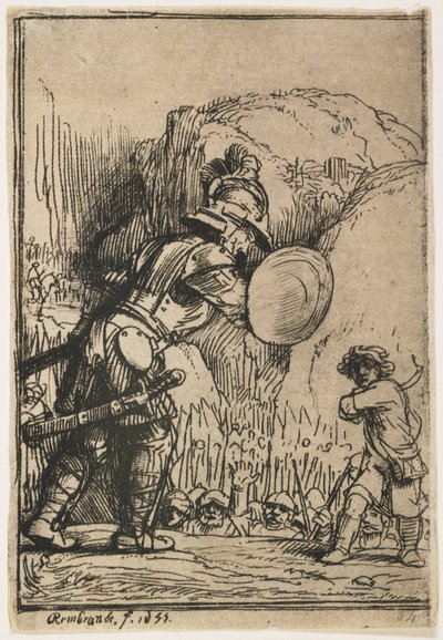 Davide e Golia, 1655 da Rembrandt van Rijn