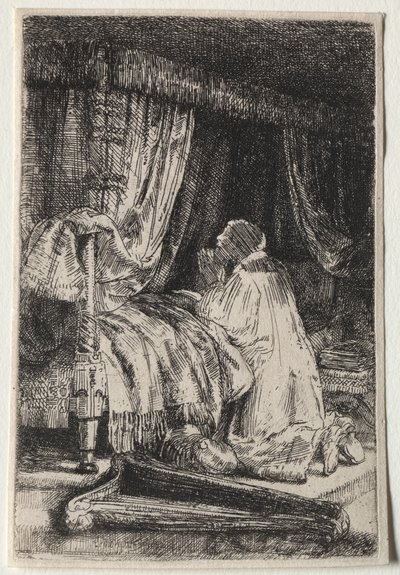 Davide in preghiera da Rembrandt van Rijn
