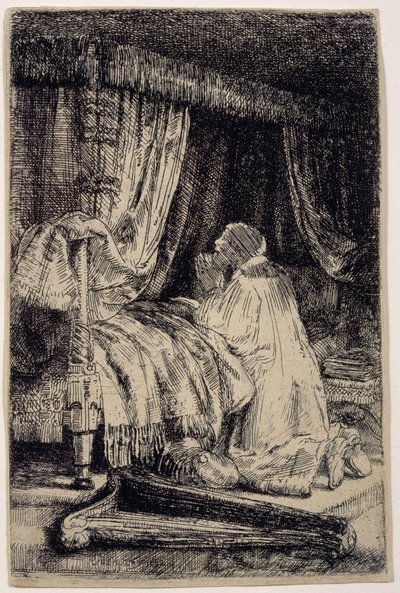Davide in preghiera da Rembrandt van Rijn