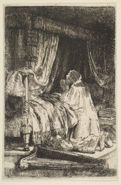 Davide in preghiera da Rembrandt van Rijn