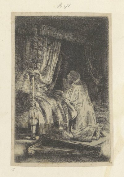 Davide in preghiera da Rembrandt van Rijn