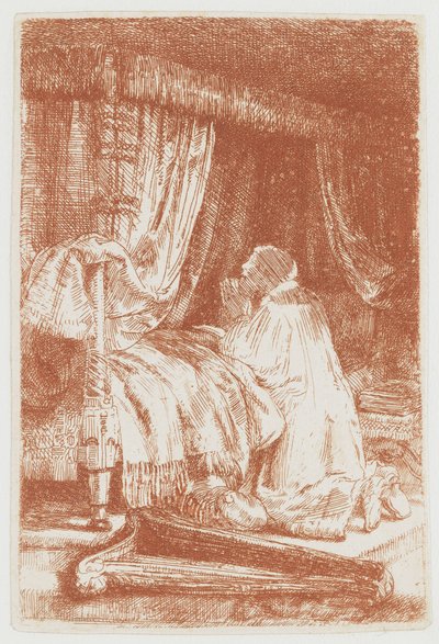 Davide in preghiera da Rembrandt van Rijn
