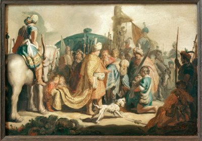 Davide inginocchiato con la testa di Golia davanti a Saul da Rembrandt van Rijn