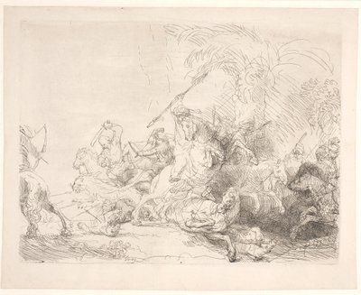 La Grande Caccia al Leone da Rembrandt van Rijn