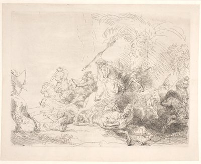 La Grande Caccia al Leone da Rembrandt van Rijn